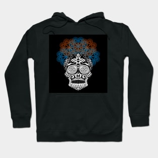 black catrina in floral crown ecopop pattern Hoodie